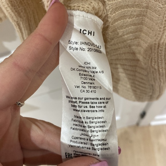 ICHI Knit Cardigan in Sand - Picture 9 of 10